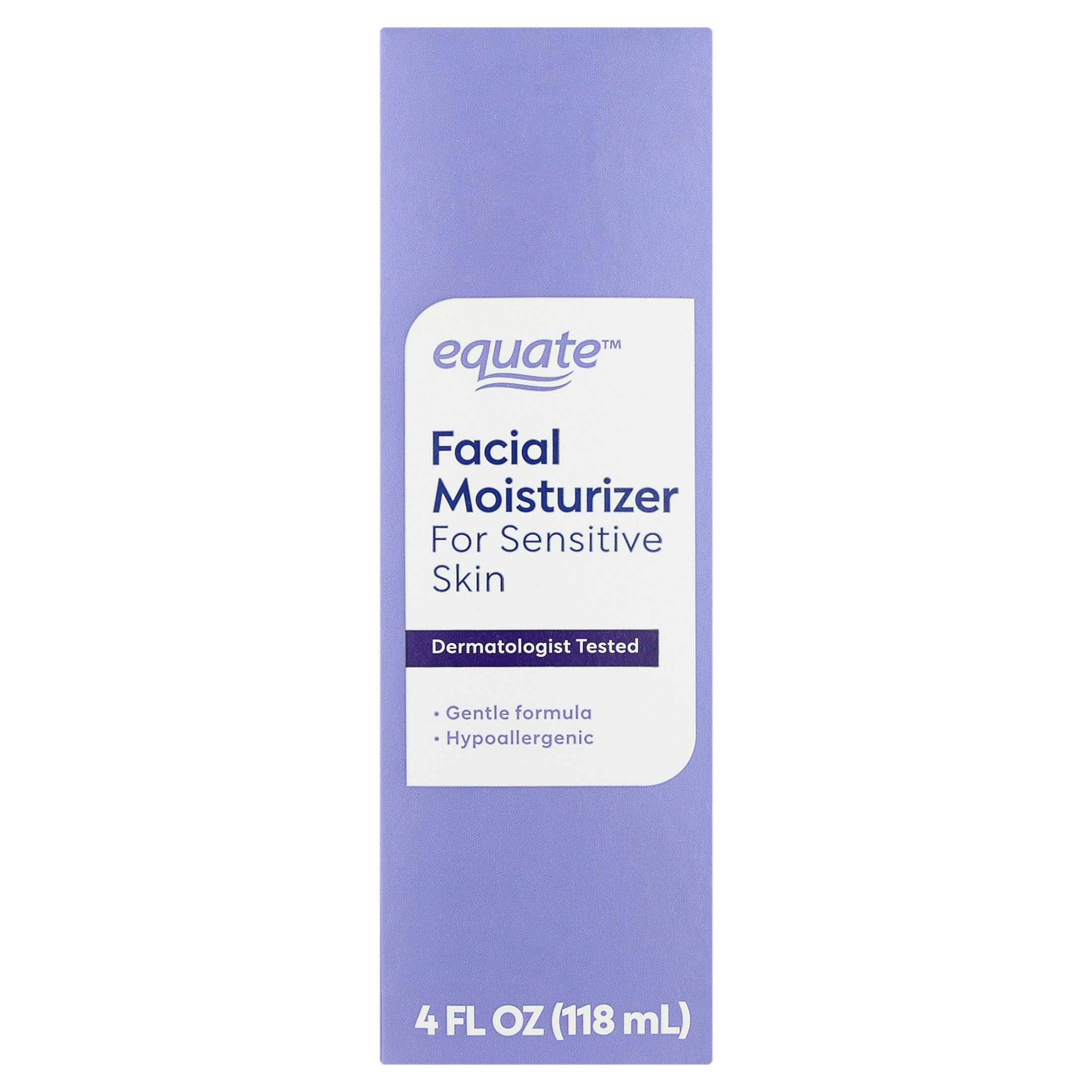 Hidratante facial Equate para piel sensible, 4 fl oz, probado por dermatólogos 6