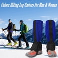 thumbnail image 6 of Leg Gaiters Waterproof Men Women Snow Boot Gaiters Hiking Shoe Gaiters Anti-Tear Adjustable Leggings Cover Ankle Leg Guard for Outdoor Hunting Camping Skiing Walking Mountain Climbing, 6 of 8