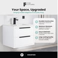 thumbnail image 6 of Fine Fixtures Kingsford Vanity 24" Wide With Drawers - White - Sink Included, 6 of 10