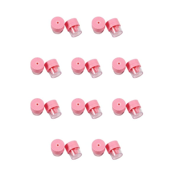 Seitruly Herramienta de limpieza de lentes de contacto portátil profesional reutilizable giratorio lentes de senderismo reemplazo contenedor de Rosado 10piezas Seitruly CBP444196