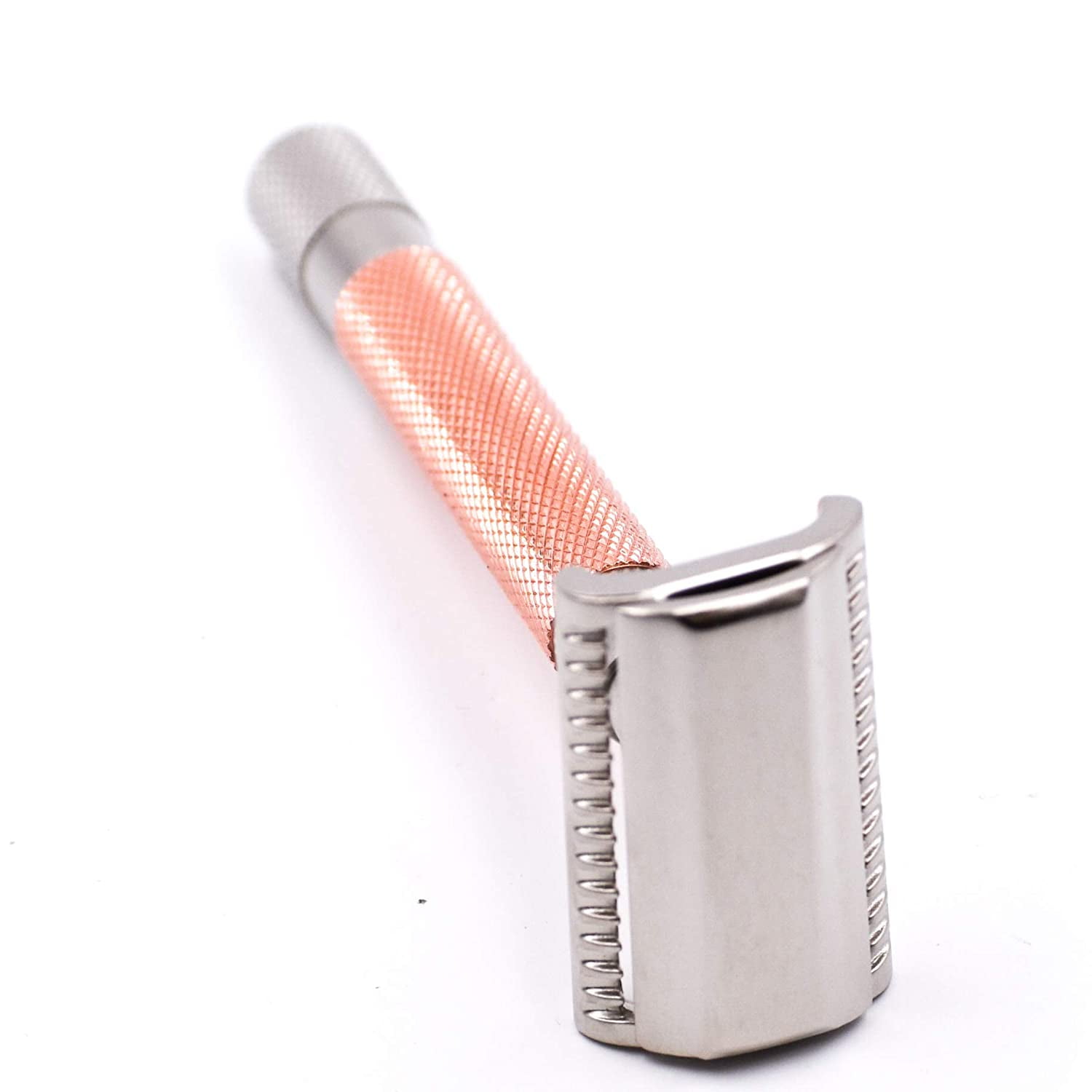 Parker's Semi Slant Safety Razor and 5 Parker Premium Double Edge Razor Blades - Rose Gold