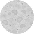 thumbnail image 1 of Ahgly Company Machine Washable Indoor Round Transitional Gray Cloud Gray Area Rugs, 3' Round, 1 of 7