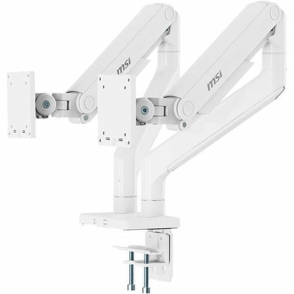 MSI Mounting Arm for Monitor, Flat Panel Display, Curved Screen Display, Display, Matte White