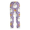 thumbnail image 7 of Domzest Halloween Pajama Pants Men Halloween Graphic Drawstring Elastic Waisted Pajama Bottoms Wide Leg Funny Sleepwear Purple Pink XXL, 7 of 7