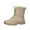 Beige, variant on Womens Winter Boots Fleece Lined Anti-Slip Snow Boots Lace up City Walk Ankle Booties(Black,6)