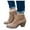 Brown, variant on Women's Ankle Boots Wide Width Chunky Heel Dressy Short Booties Vintage Suede Pumps Shoes