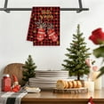 thumbnail image 5 of Christmas Kitchen Towels and Dishcloths Absorbent Merry Christmas Hand Dish Tea Towels Plaid Decoration for Xmas Home Gift Supplies (B), 5 of 6