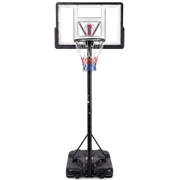 MaxKare 44" Basketball Hoop 7.08-10ft Quick Height Adjustable Portable Basketball Goal System with Large Base for Full Range of Players Indoor Outdoor Use