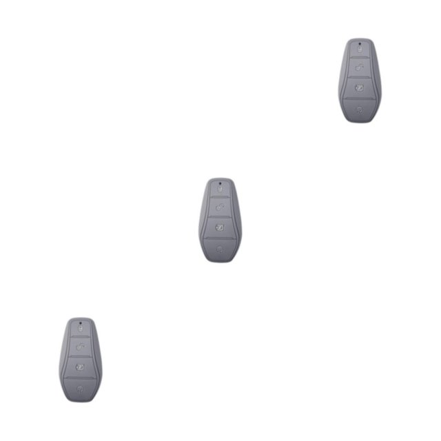 relayinert Scratch-proof Key Case Elastic And TPU Made For Easy Operation Impact-resistant Silica Gel Silicone Gray 9 x 5cm 3Set