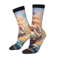 thumbnail image 1 of Fotbe Sailing Ship Ocean Sunset Calcetas Largas con Estampado para Hombre y Mujer – Calcetas de Compresión Transpirables y Elásticas, Viajar y Uso Diario Talla 5-11, 1 of 6