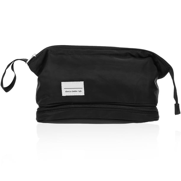 Bolsa de maquillaje para mujer, neceser de doble capa, neceser de viaje, neceser impermeable.
