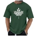 thumbnail image 3 of VBARHMQRT Halloweentown Sweatshirt Homme Printemps et Été Célébration de la Fête Nationale Chemise Décontractée Vintage Imprimée Partiellement Col Rond Manches Courtes, 3 of 6