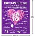 thumbnail image 5 of 18th Birthday Gifts for Girls, 18th Birthday Gifts for Daughter, 18th Birthday Decorations for Girls, Happy 18th Birthday for Sister, BFF, Friend, Sweet 18 Birthday Blanket 60x50in, 5 of 5