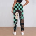 thumbnail image 2 of Demon Slayer Women's Jogger Track Pants Print Drawstring Lounge Sweatpants Casual Trousers for Yoga, Workout S, 2 of 7
