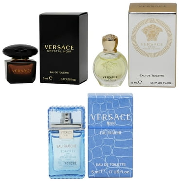 Versace Crystal Noir EDT, Eros Women EDT, Man Eau Fraiche EDT - 5ml 3PK Kit