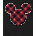 thumbnail image 3 of Disney - Mickey Silhouette Plaid Fill - Men's Crew Fleece Sweatshirt Sweatshirt, 3 of 5