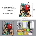 thumbnail image 2 of Lsque Mario Print Drawstring zipper Backpack Bag Sport Gym Sackpack Cinch Bags Drawstring Bags Draw String Sport Bag-One Size, 2 of 6