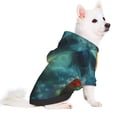 thumbnail image 2 of Fotbe Red And Blue Fire Peacock Sudadera con Estampado para Perros Pequeños – Suéter con Capucha para Mascotas, Tela Suave de Forro Polar con Bolsillo-Medium, 2 of 7