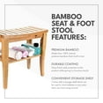 thumbnail image 4 of ToiletTree Products Bamboo Bench with Foot Stool - High-Quality Shower Stool and Foot Stool for the Bathroom or Spa - Stylish Shower Chair for Bathroom Accessories, 4 of 8