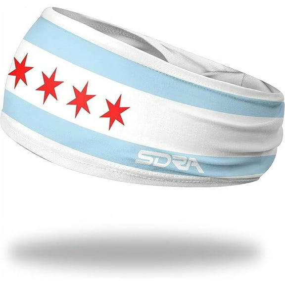 Chicago Flag Tapered Headband - Basketball, Football, and Outdoor Activities