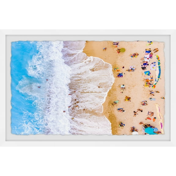 Marmont Hill Seaside Wave Framed Wall Art, 16" x 24"
