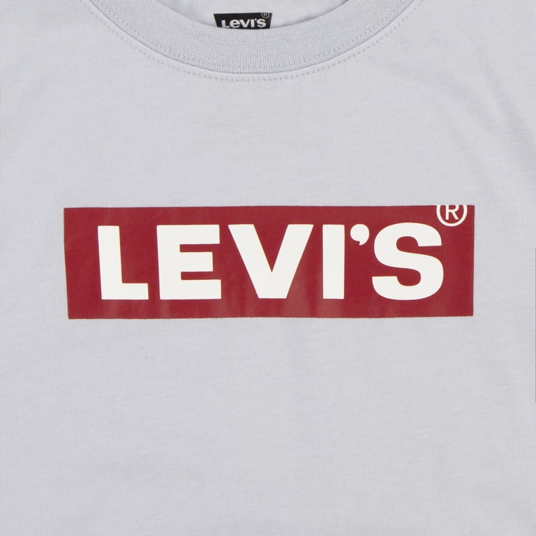 Levi’s Girls Boxy Graphic Tee – Soft Jersey, Oversized Fit, Batwing Print, Casual Everyday Shirt