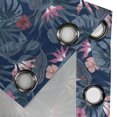 thumbnail image 4 of Ambesonne Tropical Theme Grommet Curtain, Palm Tree Leaves, 50"x63", Dark Lavender and Blue Grey, 4 of 5