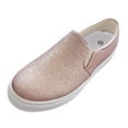 thumbnail image 5 of Oyedens Glitter Slip on Loafers for Women Casual Platform Canvas Shoes Fashion Sneakers Walking Flats, 5 of 6