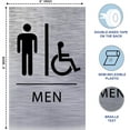 thumbnail image 3 of ADA CENTRAL SIGNS - 6"X9" Mens Accessible Restroom Sign - ADA Compliant Tactile Graphics Grade 2 Braille Text Acrylic Wall Signs - Bathroom Door Placard Double Sided Tape Wheelchair Handicap Sign, 3 of 7