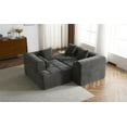 thumbnail image 4 of Cloud Couch, 106" Modern L-Shaped Sectional Sofa with Corduroy Upholstery & Double Foam, No Assembly Required, Free Combination, 4 of 5