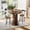 Brown, variant on QuzyAor 3-Piece Round Bar Table Set, Rustic Wooden Pub Tables with 2 Chairs Industrial Bistro with Footrest & Storage for Cafes, Bars, Dining, Living Room, Small Space,Walnut Brown