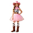 thumbnail image 5 of ibiyuan Western Halloween Toddler Dress Up Fly Sleeve My First Halloween Baby Outfit Pumpkin Print Girl Clothes A-Line Dress for Girls Halloween Birthday, 5 of 5