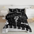 thumbnail image 2 of Homewish Piano Violin Saxophone 3-Piece Full Size Comforter Sets for Teens Boys Girls,Music Melody Bedding Comforter Set,Musical Notes Lightweight Bedding Sets,Breathable Home Decor,Reversible, 2 of 8