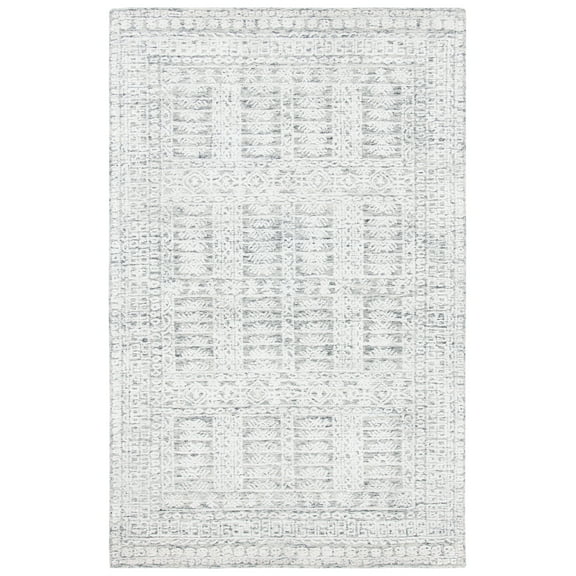 SAFAVIEH Glamour Rothesay Geometric Area Rug, Charcoal/Ivory, 5' x 8'
