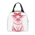 thumbnail image 2 of PrelerDIY Mignonne Boîte à Lunch Cochon Rose Sac-Repas Isolé Sac à Lunch Réutilisable Sac à Collation Contenant Alimentaire pour Garçons Filles Hommes Femmes École Travail Voyage Pique-Nique, 2 of 4