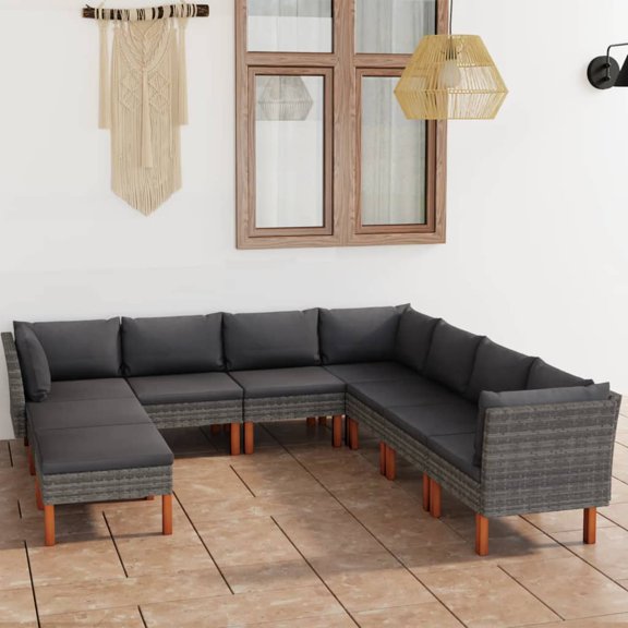 vidaXL Garden Lounge Set Grey
