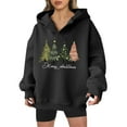 thumbnail image 2 of Merry Christmas Hoodies for Women 2025 Long Sleeve Holiday Xmas Graphic Hooded Sweatshirt Pullover Tops, 2 of 5