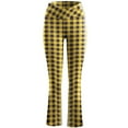 thumbnail image 3 of Clothes under $5 asdoklhq Yoga Pants for Women,Flare Plaid Pants High Waisted Workout Leggings Stretchy Tummy Control Bootcut Yoga Pants, 3 of 4