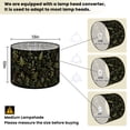 Linen Drum Lamp Shades Botanical Fern Leaf Dark 13" x 13" x 10 ...