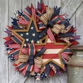 thumbnail image 6 of Patriotic Wreath for Front Door, 4th of July Outdoor Decorations, Festival Celebration Flag Printed Wreath, 6 of 8