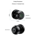 thumbnail image 5 of Fingerprint Door Lock, Smart Fingerprint Door Knob with Keypad, Biometric Door knobs with App Control, Auto Lock Door Lock with Code, Keyless Door Knob with Locks for Bedroom, Home,Office-Matte Black, 5 of 5