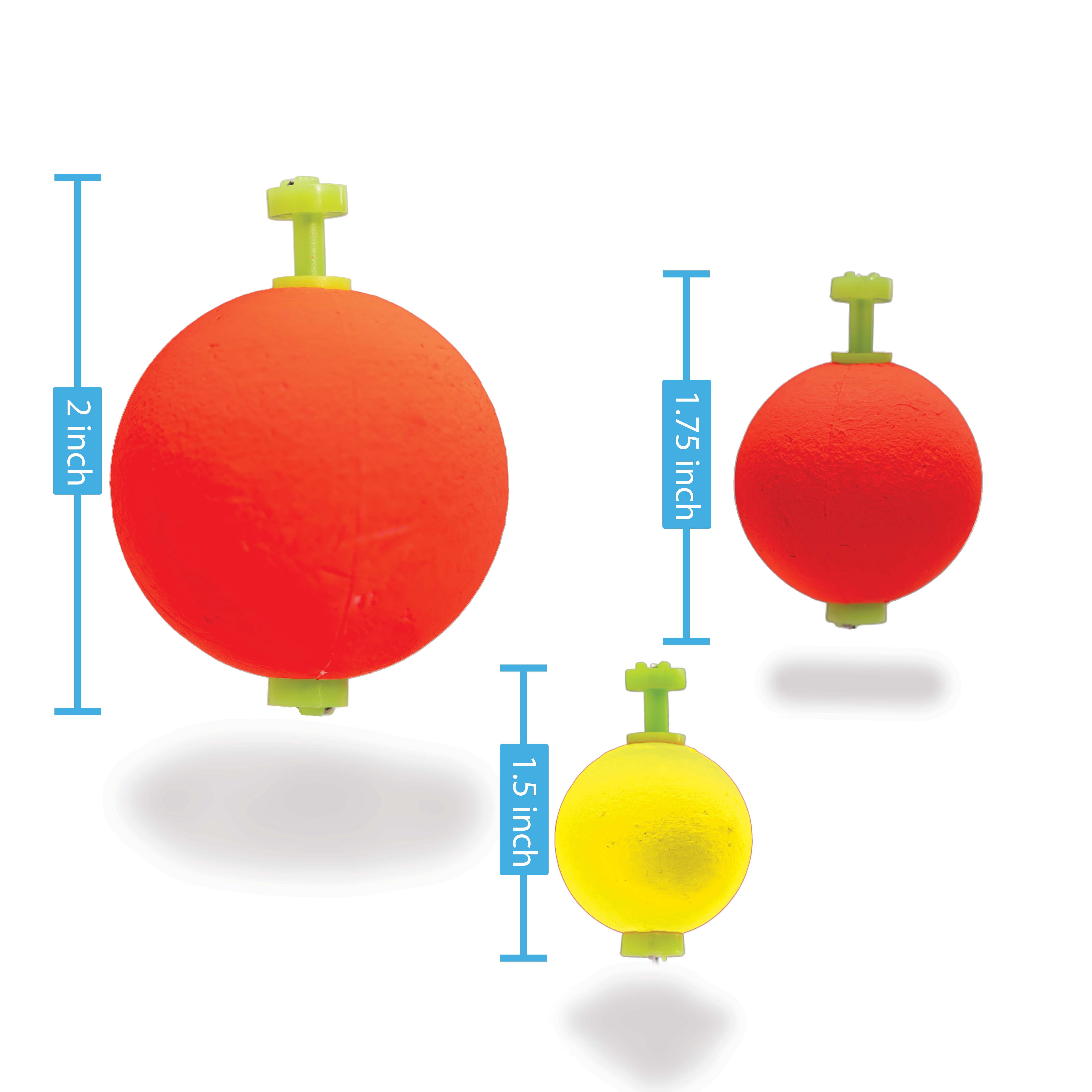 Comal Round Foam Snap-On Fishing Bobbers, 8-Pack