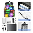 thumbnail image 5 of Lafuoo Colorful Easter Eggs1 Pattern Casual Backpack, Large Capacity Adjustable Shoulder Strap Computer Backpack, Unisex, Suitable for Campus, Business,Travel-One Size, 5 of 6