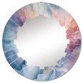 thumbnail image 2 of Designart "Enchanted Spills Pink Aqua Fusion" Abstract Round Wall Mirror - Modern Oval Printed Decorative Oversized Mirror - Multiple Color Options, 2 of 4