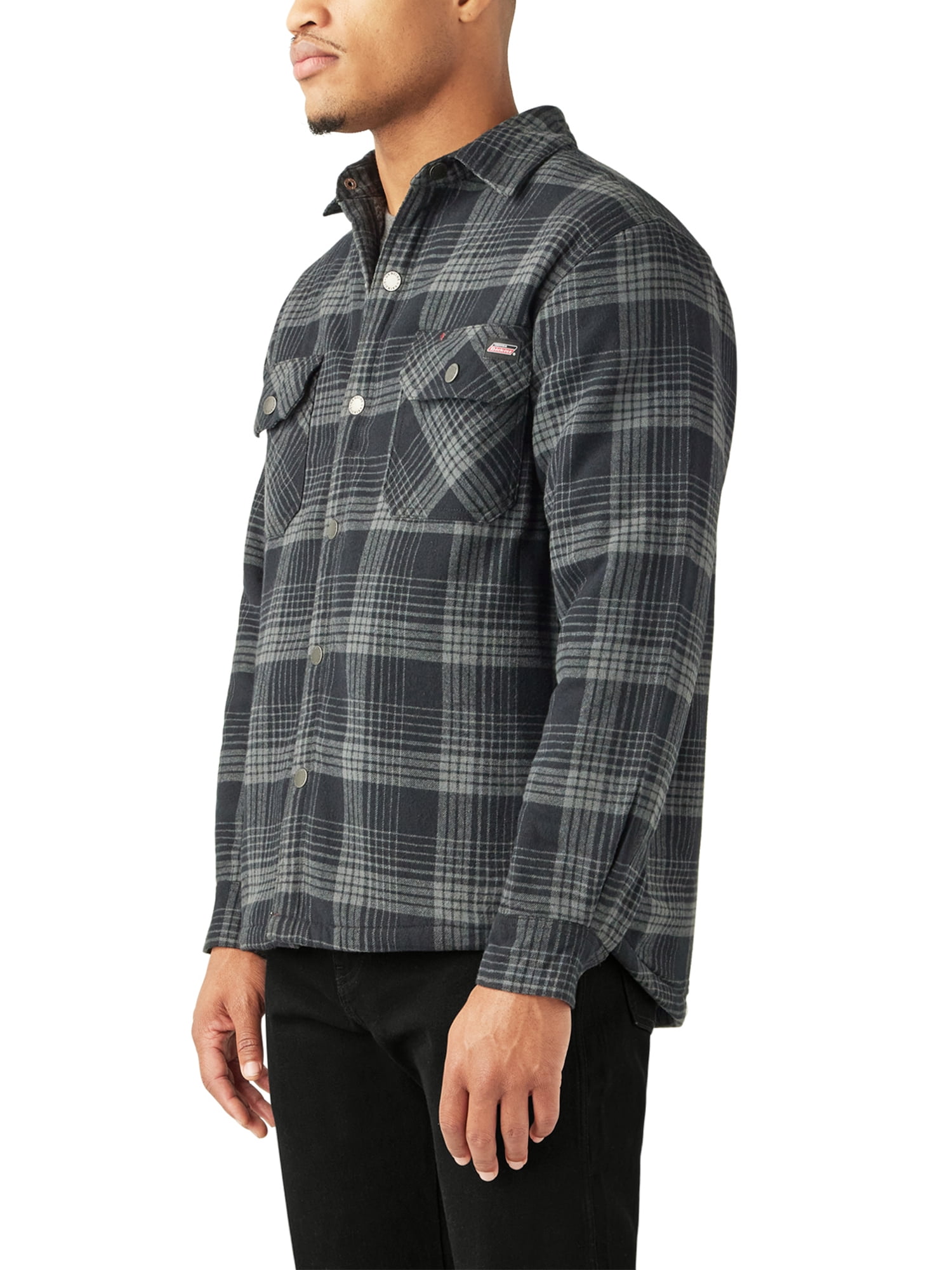 Genuine Dickies Men's Fleece Lined Flannel Shirt Jacket