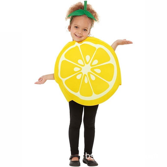 Gunia Kids Vegetables Fruits Costume For Boys Girls Cosplay Halloween Costumes Role Play Dress Up Outfits Stage Performance Holiday Party Wear,Yellow