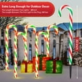thumbnail image 3 of 30" 10PK 120LED Christmas Candy Cane Pathway Lights Outdoor Yard Decoration 8 Lighting Modes Flashing Outdoor Thicken Lighted Christmas Candy Decor for Garden, 3 of 8