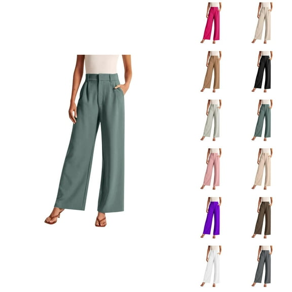 Pants for Women Wide Leg Pants for Women Women's Casual Pants Women Wide Leg Pants for Work Business Casual High Waisted Dress Flowing Trousers
