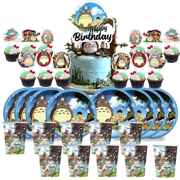 My Neighbor Totoro Birthday Cups Party Supplies Plates Decorations Cake Topper Decor