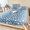 Denim Blue, variant on Twin Sze Fitted Sheet Set - Sky Blue Gray Sheep Skin 2 Piece Bedding Sets 16" Deep Pocket Fitted Sheet with 1 Pillowcase, Ombre Farmhouse Animal Print Brushed Microfiber Hotel Luxury Bed Sheets